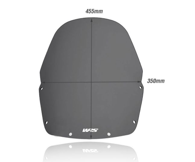 Plexi motocyklu WRS pro HONDA XRV 750 Africa Twin 1990-1992, barva tmavý kouř, výška 45,5 cm (18")