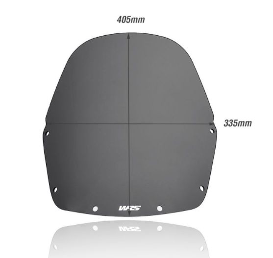 Plexi motocyklu WRS pro HONDA XRV 750 Africa Twin 1990-1992, barva tmavě kouřová, výška 40,5 cm (16")