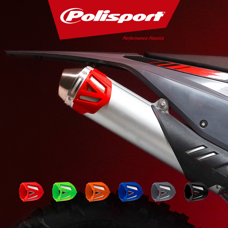 Univerzální silikonový chránič výfuku POLISPORT malá verze 200/330 mm barva černá