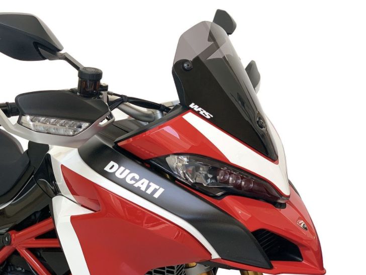 Plexi motocyklu WRS pro DUCATI MULTISTRADA 950 2017-2021 viz popis, barva tmavě kouřová , výška 38 cm (15 ") 