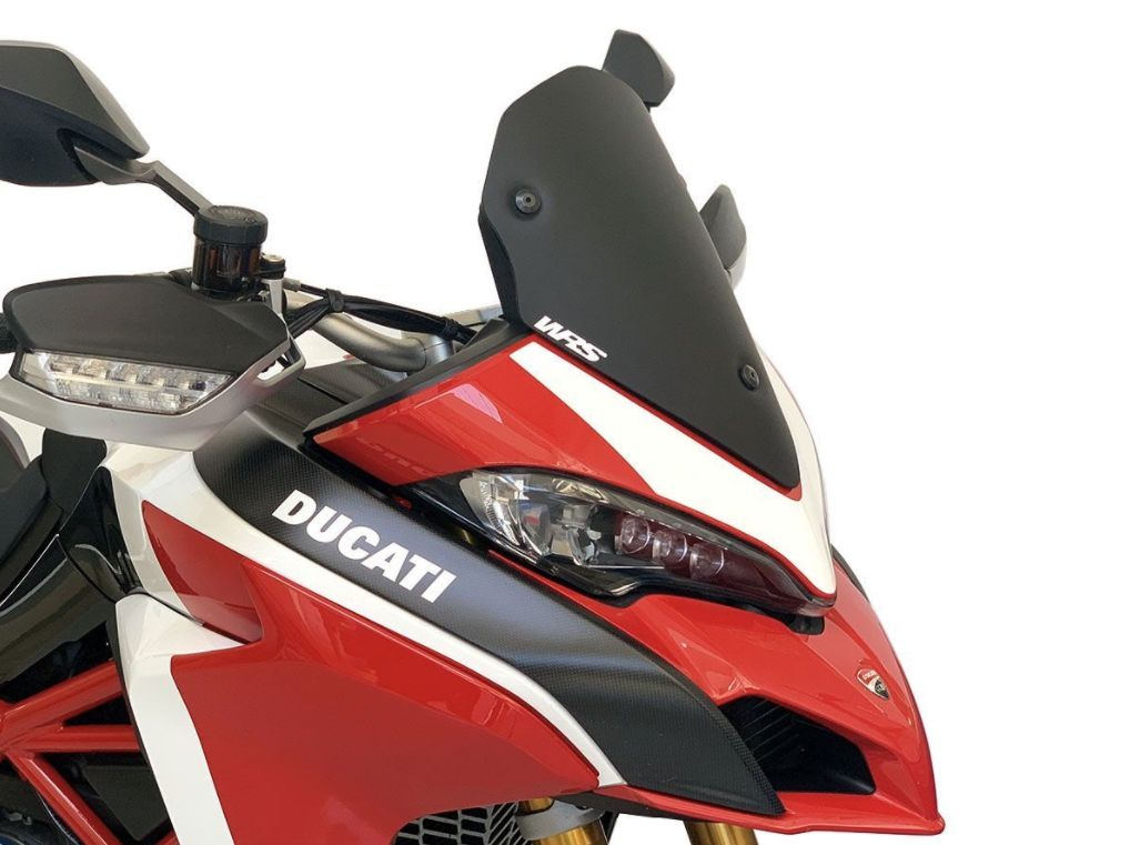 Plexi motocyklu WRS pro DUCATI MULTISTRADA 1200 2015-2017 viz popis, barva černá matná , výška 38 cm (15 ")