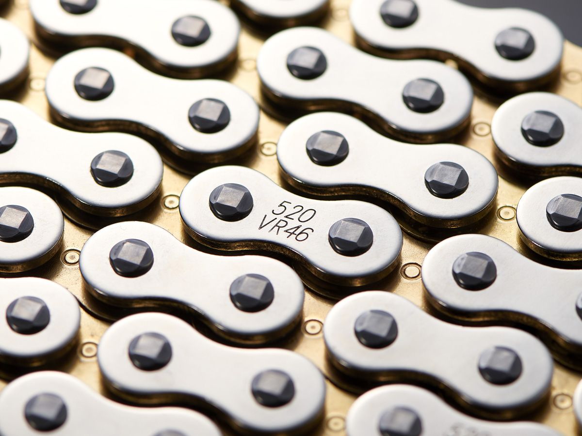 Motocyklový řetěz DID 520 X - kroužek VALENTINO ROSSI VR46 - článků 110