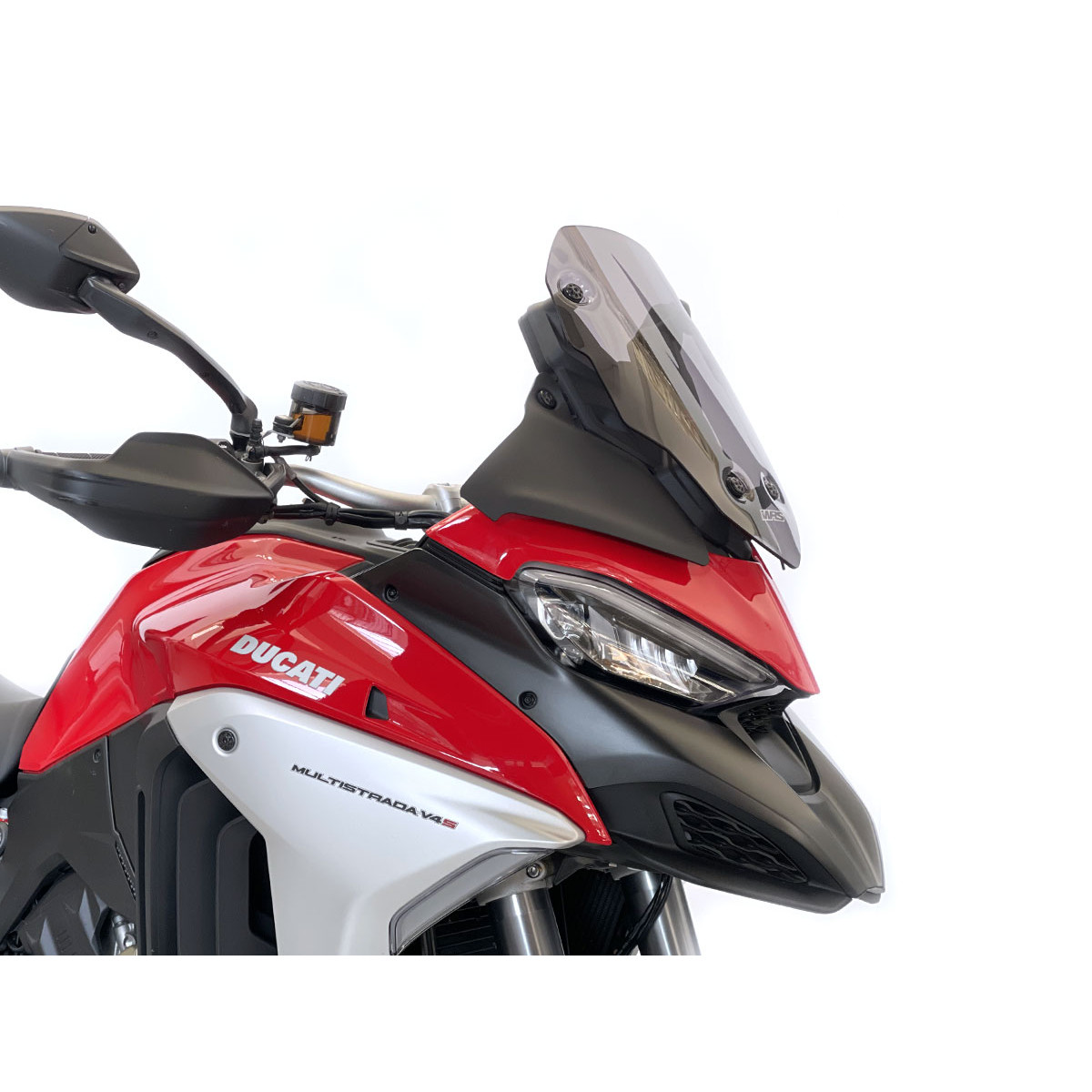 Plexi motocyklu WRS pro DUCATI MULTISTRADA V4/S/SPORT rok 2020-2021, barva matná černá, výška 39 cm, verze sport