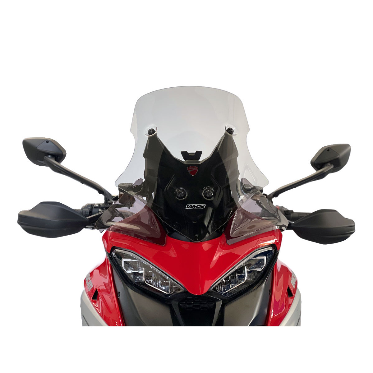 Plexi motocyklu WRS pro DUCATI MULTISTRADA V4/S/SPORT rok 2020-2021, barva kouřová, výška 52 cm, verze touring