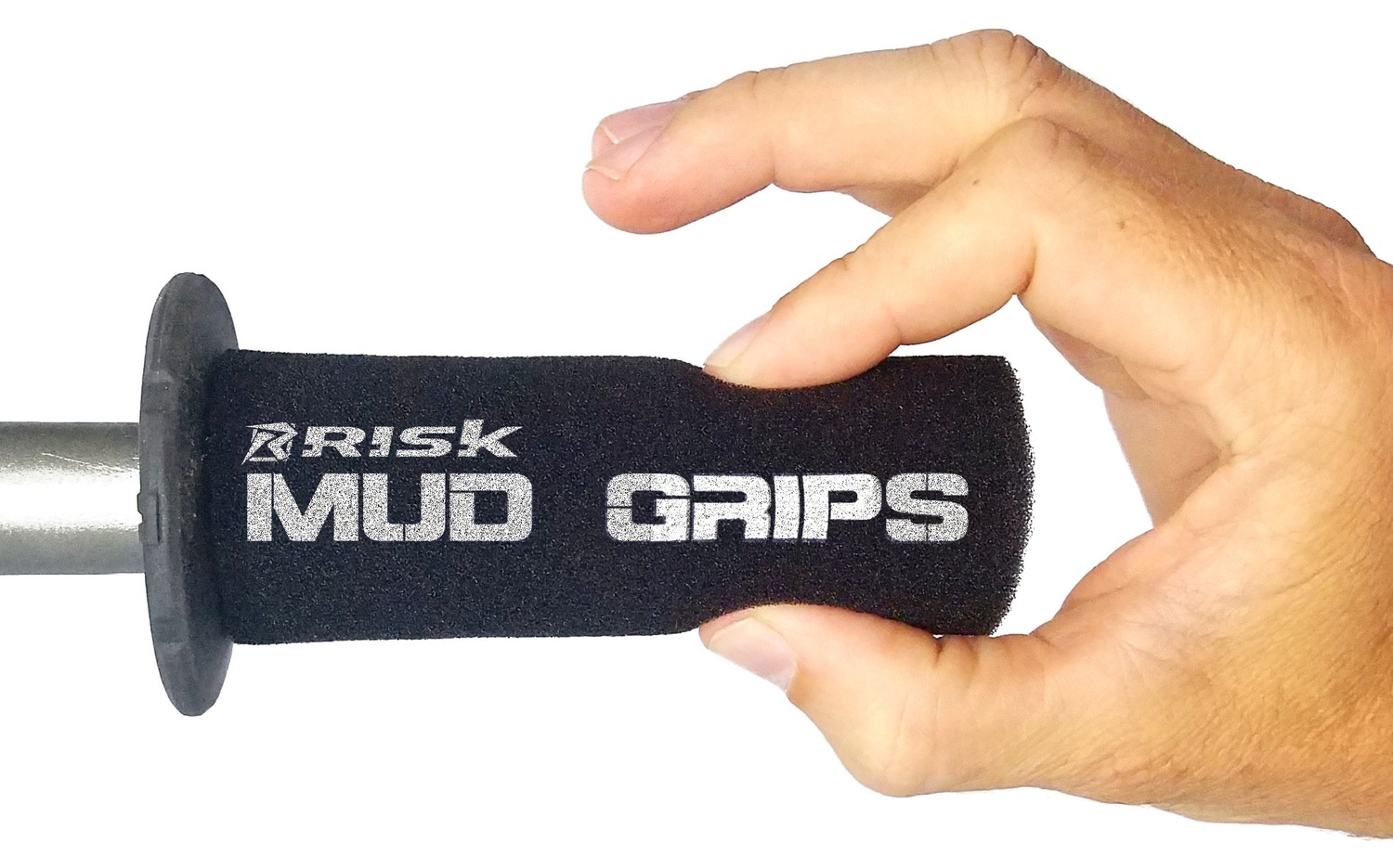 Pěnové návleky na gripy RISK RACING černá/bílá - pár