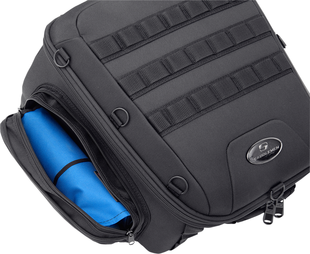 Zadní brašna na motocykl SADDLEMEN TAIL BAG TS1450R TACTICAL objem 23,8 litrů, barva černá