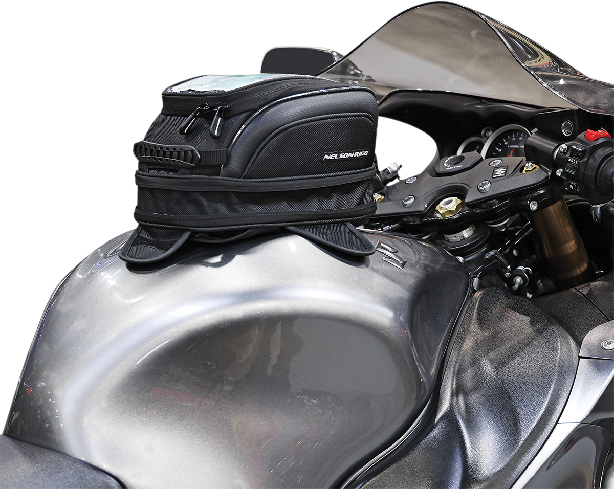 Taška - kufr - tank bag - brašna na nádrž motocyklu NELSON RIGG TANK BAG COMMUTER LITE černý, obsah 5,8 l až 8,4 l