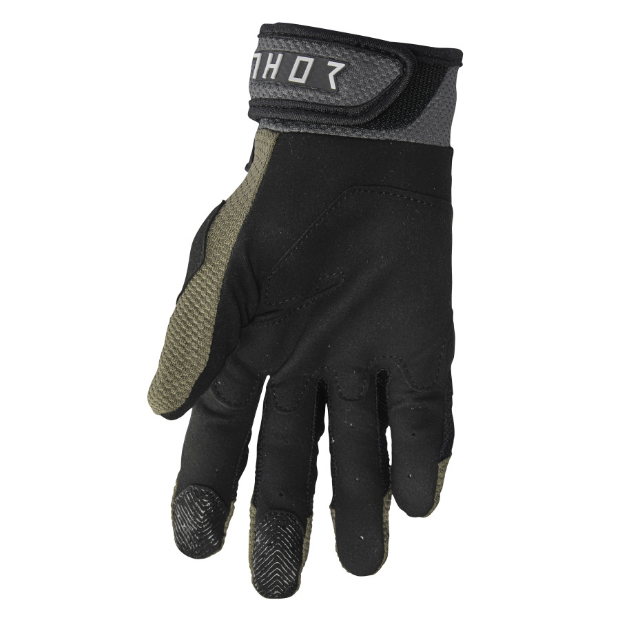 Enduro - motokrosové rukavice THOR TERRAIN army zelená/charcoal - pár