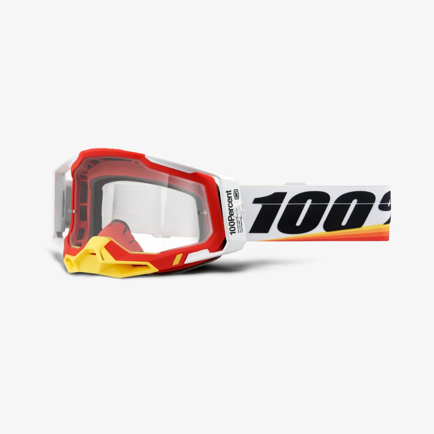 a Motokrosové brýle 100% RACECRAFT 2 ARSHAM RED se stříbrným flash zrcadlovým objektivem + čirý + trhačky