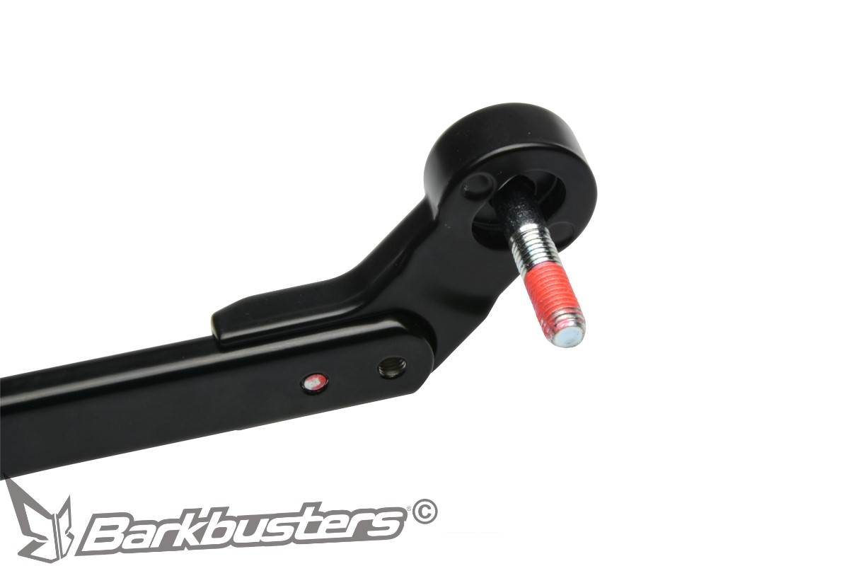 Univerzální jednobodová montážní sada ke krytům páček BARKBUSTERS UNIVERSAL Hardware Kit – Single Point Bar End Mount threaded, pár, pro montáž na řídítka s vnitřním závitem 6 mm nebo 8 mm