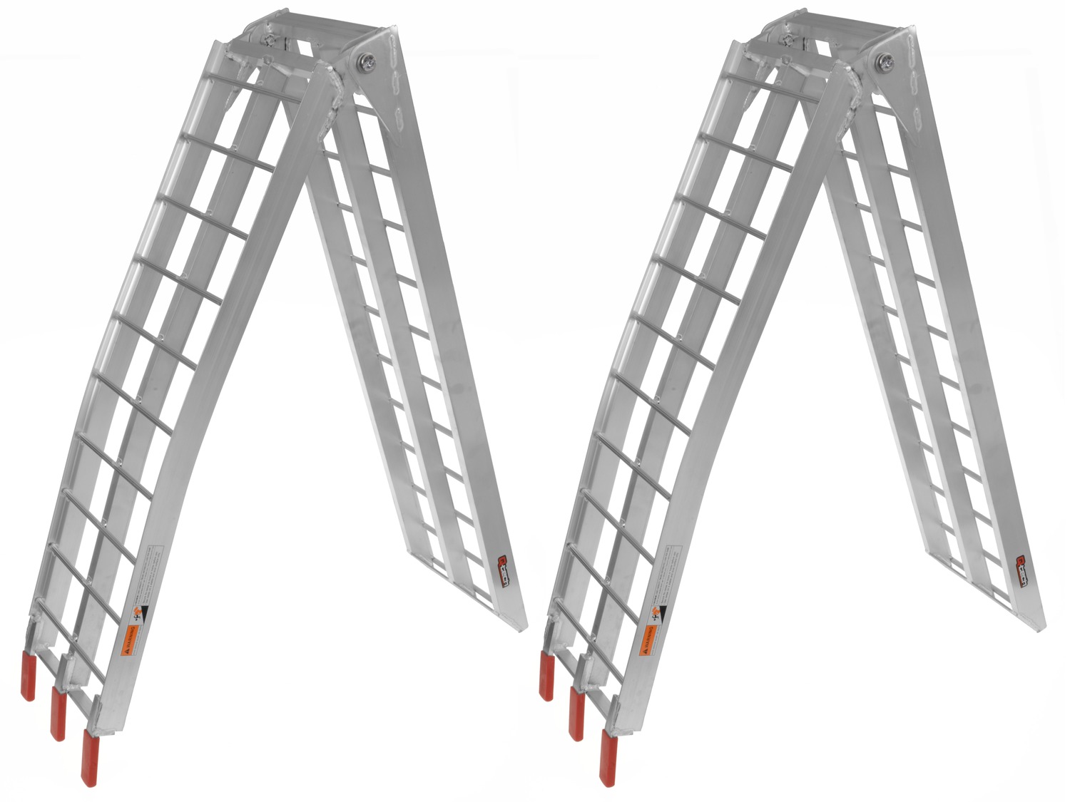 Hliníkové nájezdové rampy skládací příčkové pro motocykl, ATV Q-TECH délka 220 cm, šíře 28 cm, nosnost 600 kg na pár