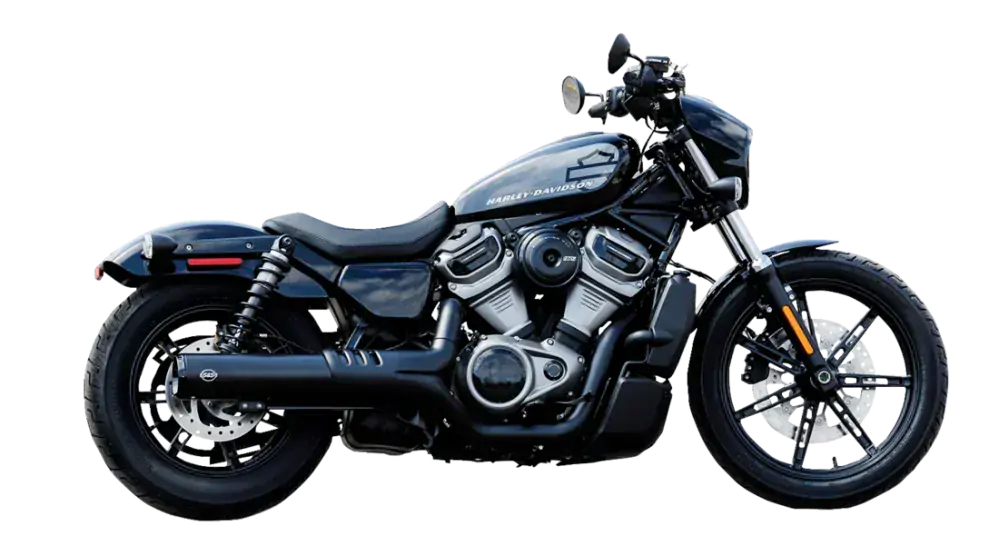 Homologovaná koncovka výfuku S&S CYCLE Grand National Slip-On Exhaust pro HARLEY DAVIDSON RH 975 S ABS rok 2023-2024, barva černá  