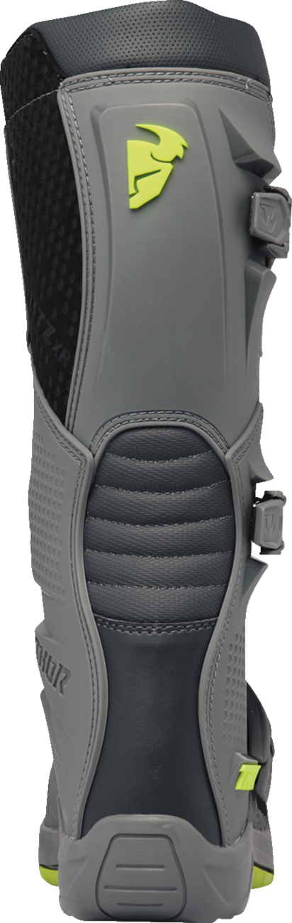 a Dětské motokrosové boty / MX boty / motokrosová obuv THOR BLITZ XR barva šedá charcoal / lime, velikost US 6 /pár EU 38