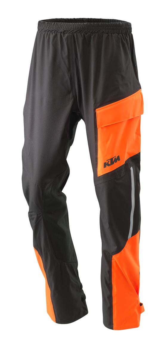 Pláštěnka - pláštěnkové voděodolné kalhoty KTM RAIN PANTS  barva černá/oranžová