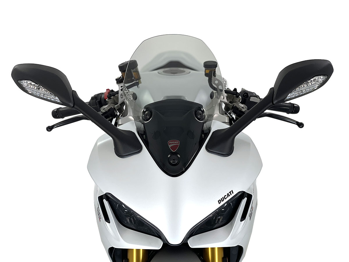 Plexi motocyklu WRS SPORT pro DUCATI DUCATI SUPERSPORT 950 / S 2021-2023, výška 37 cm, šíře 32 cm, barva kouřová