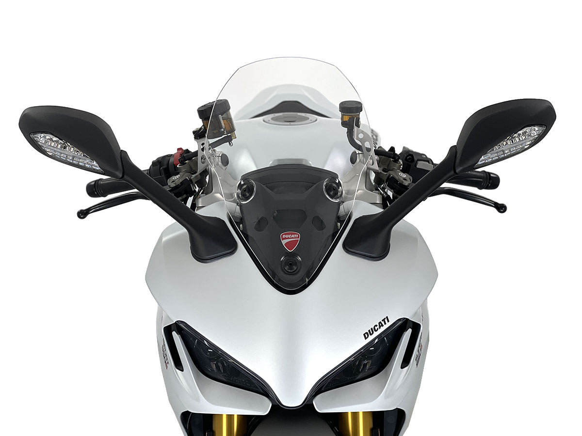 Plexi motocyklu WRS SPORT pro DUCATI DUCATI SUPERSPORT 950 / S 2021-2023, výška 37 cm, šíře 32 cm, barva čirá