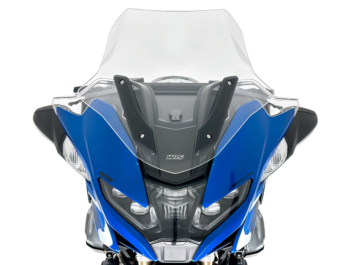 Plexi motocyklu WRS STANDARD pro BMW R 1250 RT ABS rok 2021-2024, výška 60 cm až 66 cm, šířka 66 cm, barva čírá