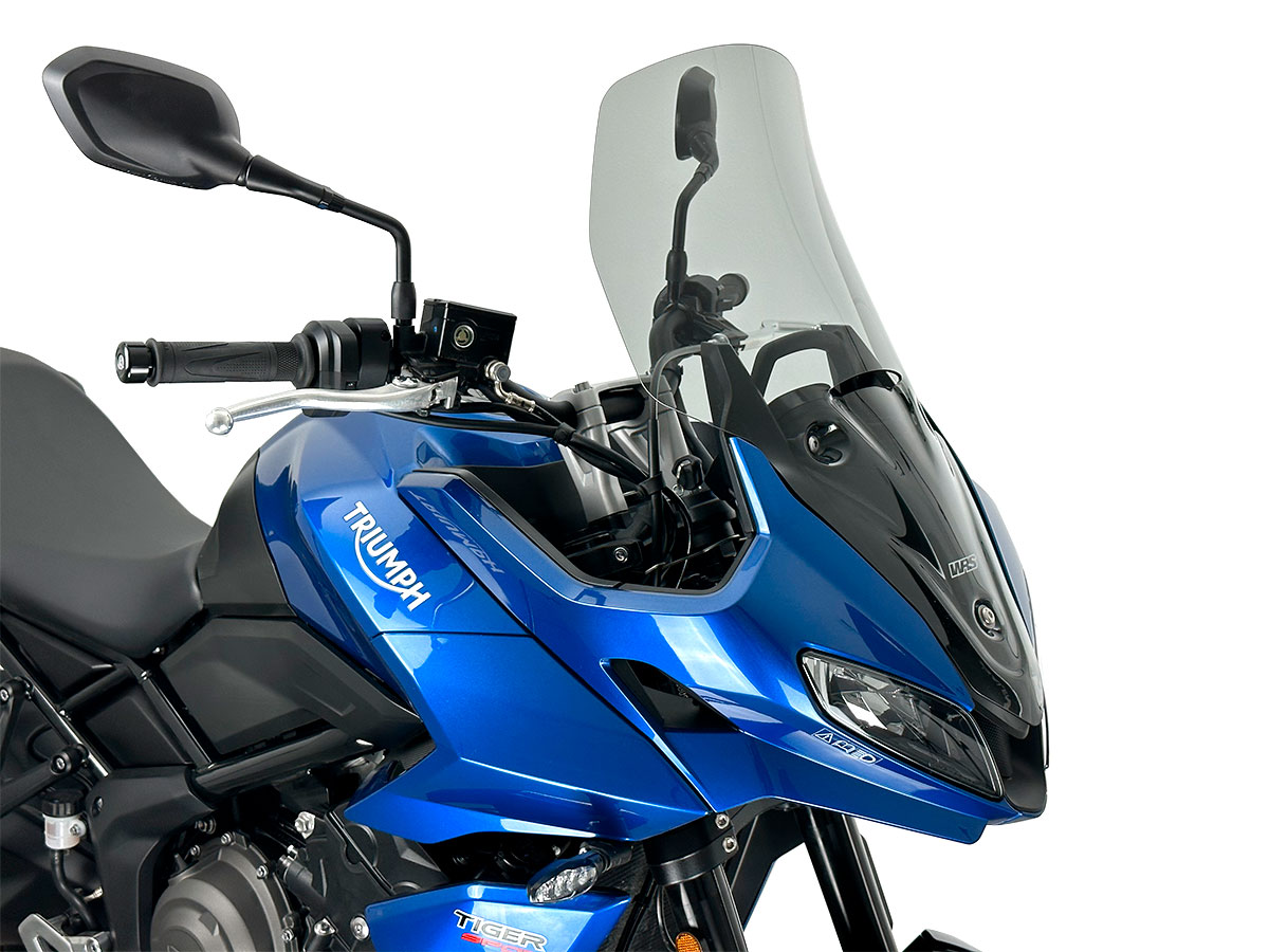 Plexi motocyklu WRS verze TOURING pro motocykly TRIUMPH TIGER SPORT 660 ABS rok 2022-2024, barva kouřová