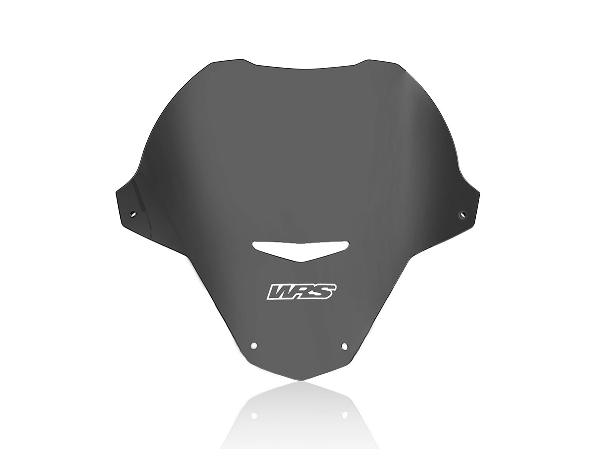 a Plexi motocyklu WRS verze SPORT pro motocykly APRILIA TUONO V4 1100 RR ABS viz popis rok 2021-2023, výška 23,5 cm, šíře 34 cm, barva tmavě kouřová