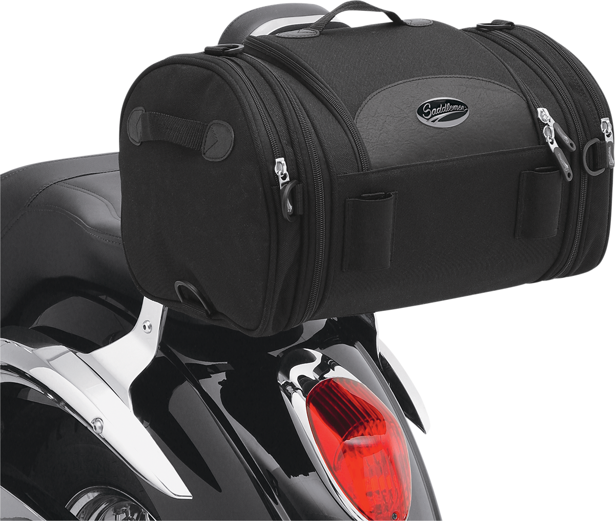 Zadní textilní brašna na motocykl SADDLEMEN ROLL BAG R 1300 XLE Deluxe Roll Bag EX000045 , barva černá, objem 21,30 litrů - nerozšířená 