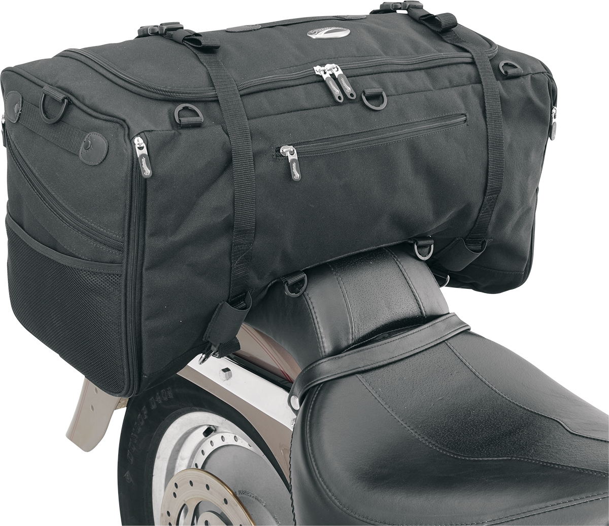 Textilní sedlová brašna na zadní sedlo SADDLEMEN DELUXE SPORT TAIL BAG TS3200DE barva černá, objem 52,4 litrů
