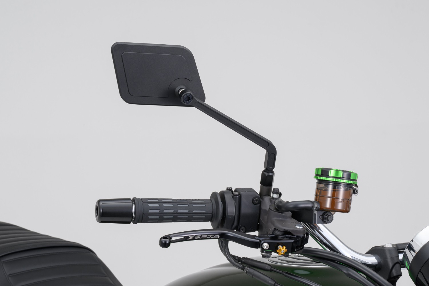 Zpětné zrcátko motocyklu DAYTONA D-MIRROR-21 FLAT-SQUARE 80993 , barva černá, 1 kus, pozice levá strana