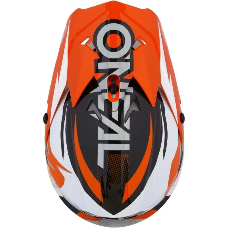 a Motokrosová přilba ONEAL 3SERIES RIFF oranžová/bílá, velikost S ( 55-56 cm ) 
