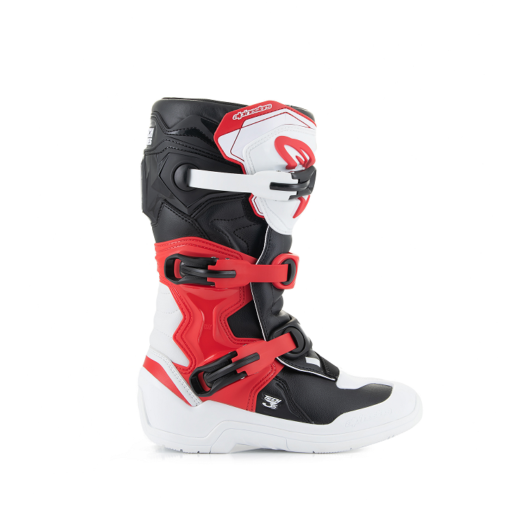Dětské motokrosové boty ALPINESTARS TECH 3S JUNIOR barva černá/červená/bílá 