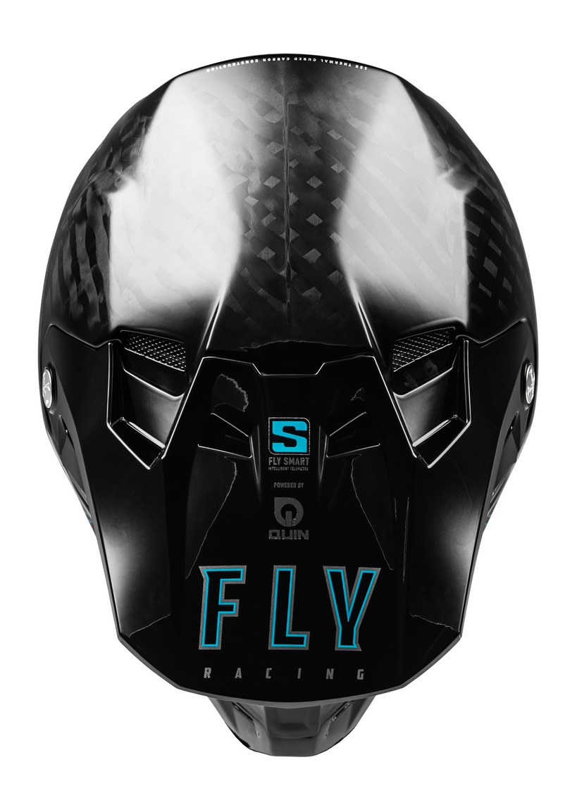 Nejvyšší model motokrosové přilby FLY RACING FORMULA S CARBON černá, skořepina z uhlíkových vláken 12K 
