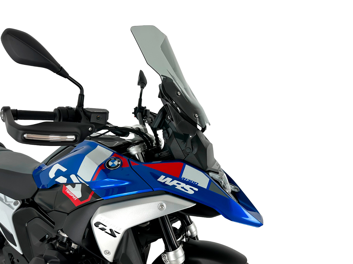 Plexi motocyklu WRS CAPONORD pro BMW R 1300 GS ABS rok 2023-2024 barva kouřová bez deflektorů 