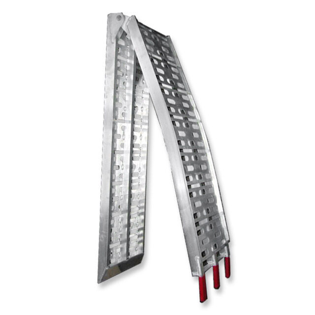 a Skládací hliníková nájezdová rampa pro motocykl skládací SHARK Accessories délka: 225 cm, šířka: 28,5 cm, max. nosnost 340 kg