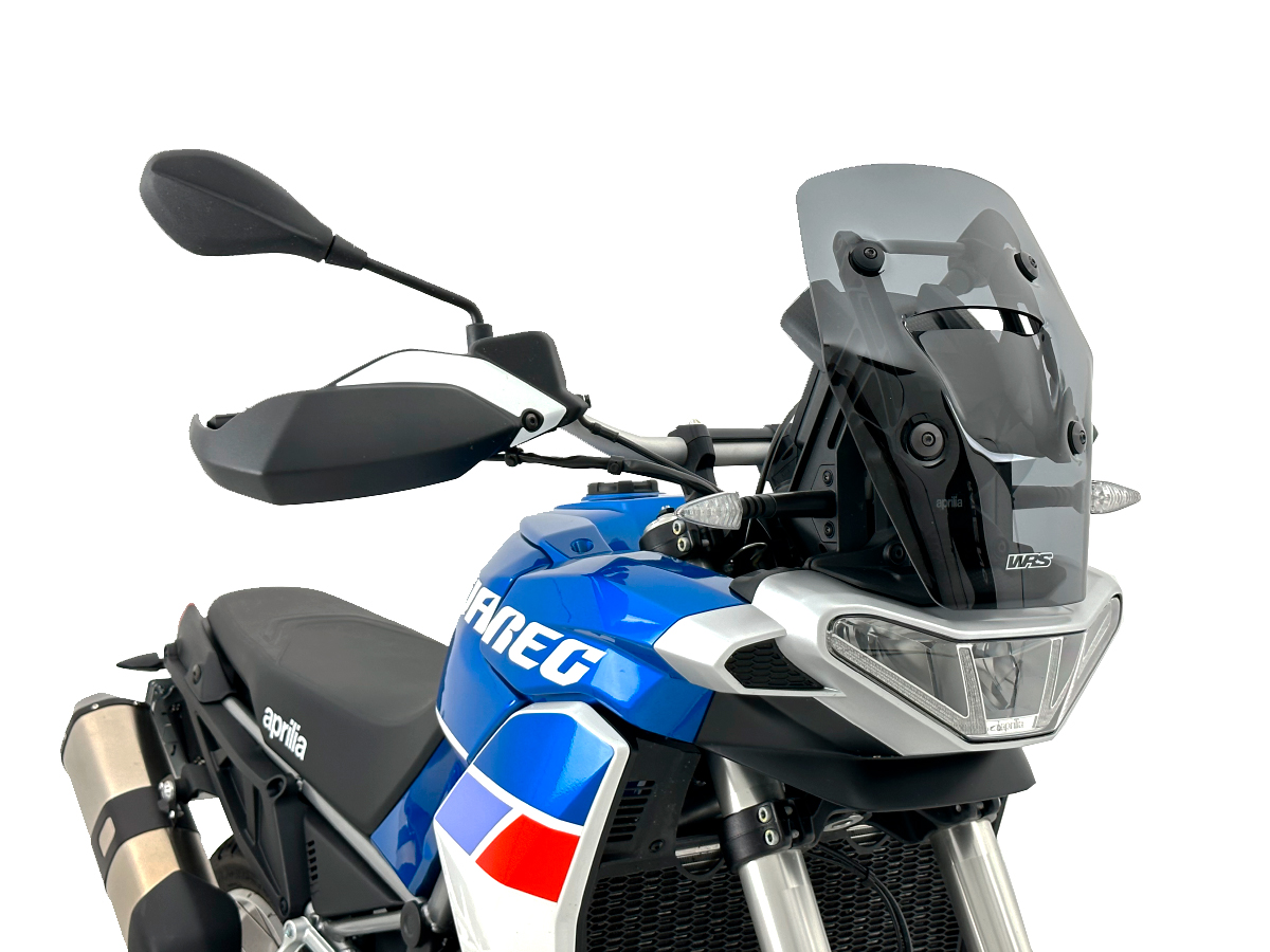 Plexi motocyklu WRS verze ENDURO pro APRILIA TUAREG 660 rok 2022-2024 barva tmavě kouřová, výška plexi 38,5 cm