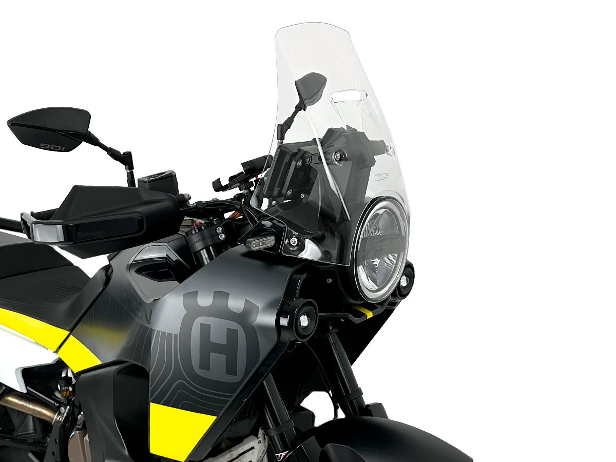 Plexi motocyklu WRS verze TOURING pro HUSQVARNA NORDEN 901 ABS rok 2022-2024 barva čirá, výška plexi 33,5 cm 