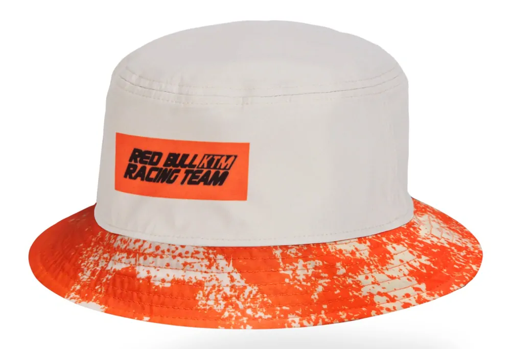 a Oboustranný klobouk / klobouček KTM RED BULL RACING TEAM RUSH barva písková/modrá/oranžová, jednotná velikost 