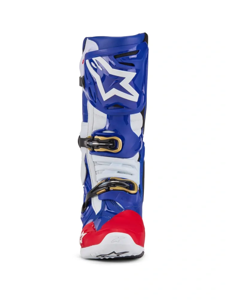 Motokrosové boty ALPINESTARS TECH 10 limitovaná edice UNION REDBUD MX červená/modrá/bílá/černá 24