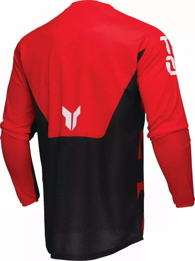 a Motokrosový / enduro komplet kalhot a dresu THOR LAUNCHMODE FORGE barva červená/černá velikost 34 + L