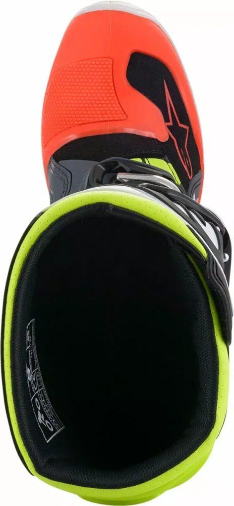 Dětské motokrosové boty / MX obuv ALPINESTARS TECH 7S barva šedá, žlutá fluo/červená fluo