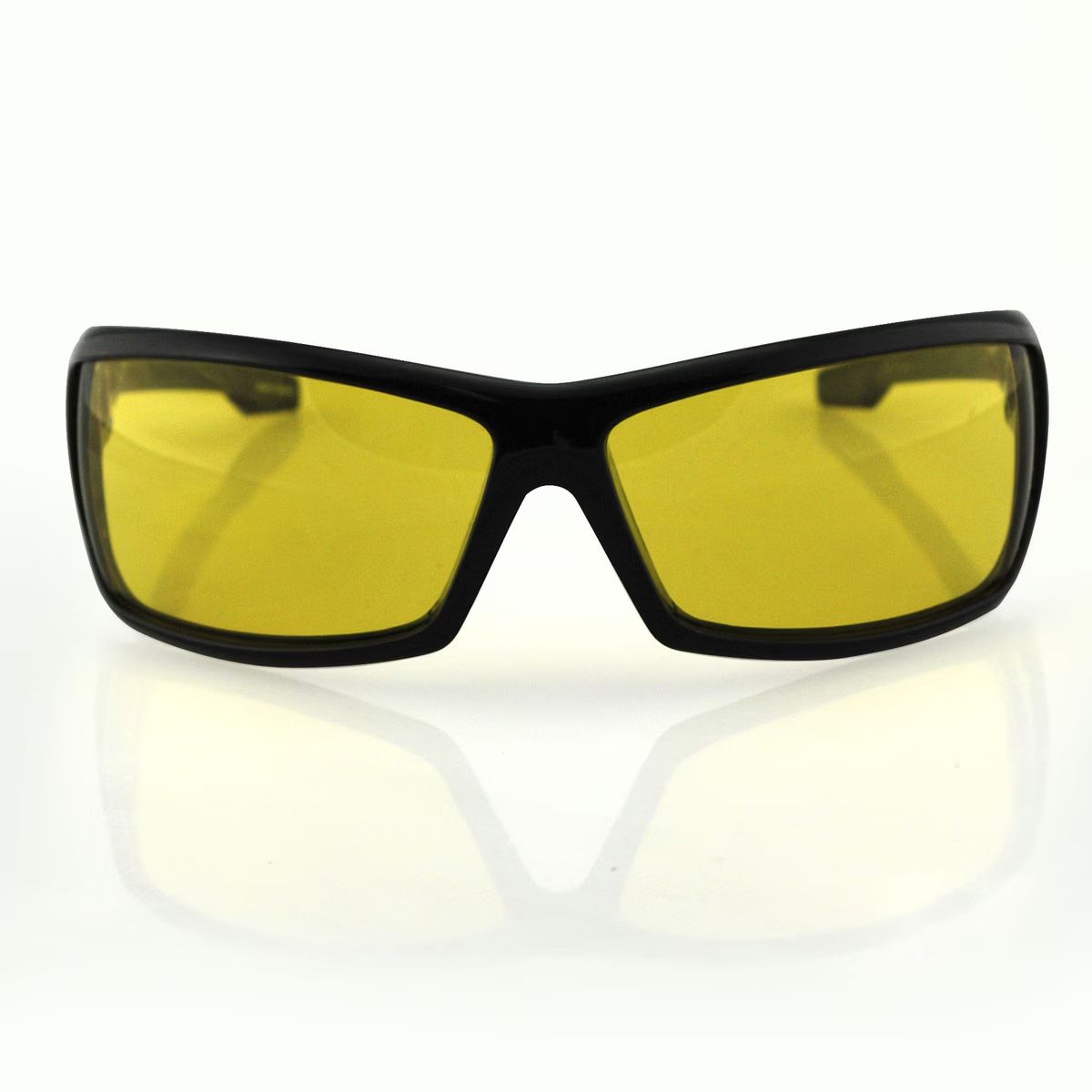 Motocyklové sluneční brýle BOBSTER AXL STREET SUNGLASSES lesklý černý rám, žluté čočky