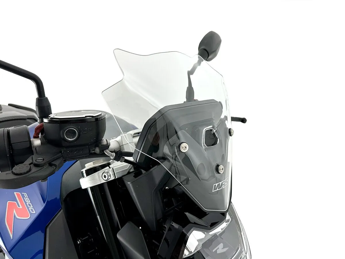 Plexi motocyklu WRS verze touring pro BMW F 900 R ABS rok 2020-2024 viz popis, barva čirá, výška 29,5 cm (11-5/8")