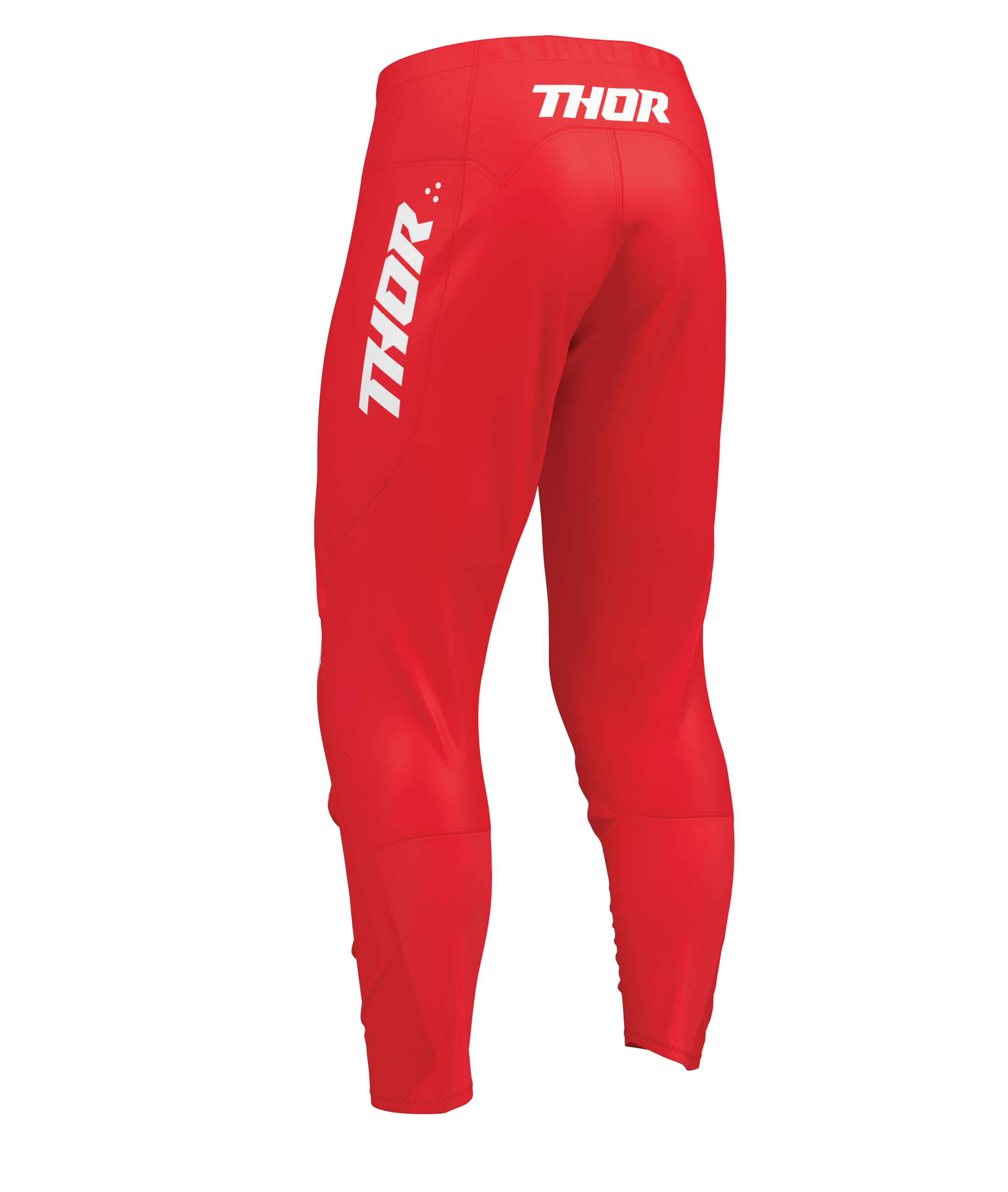 Dětské motokrosové kalhoty THOR RIDEMODE RACEWEAR MENACE barva červená/bílá
