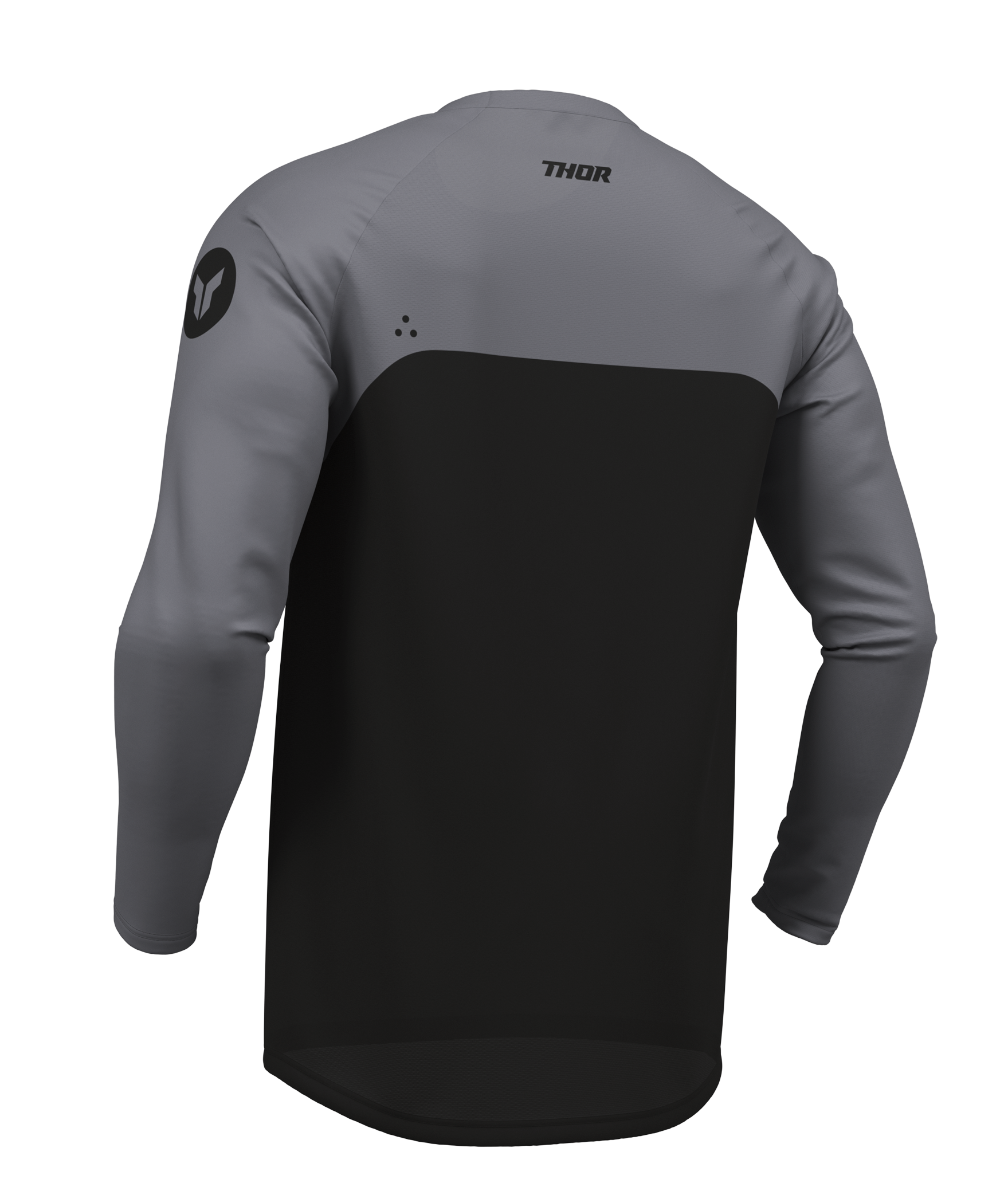 Dětský motokrosový komplet kalhot a dresu THOR RIDEMODE RACEWEAR MENACE barva černá/šedá 