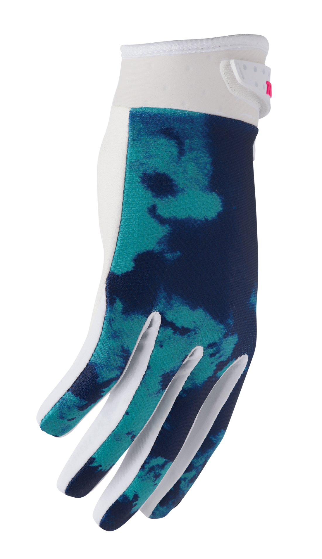 Dětské motokrosové / MTB rukavice THOR LAUNCHMODE BLEACH barva bílá/aqua