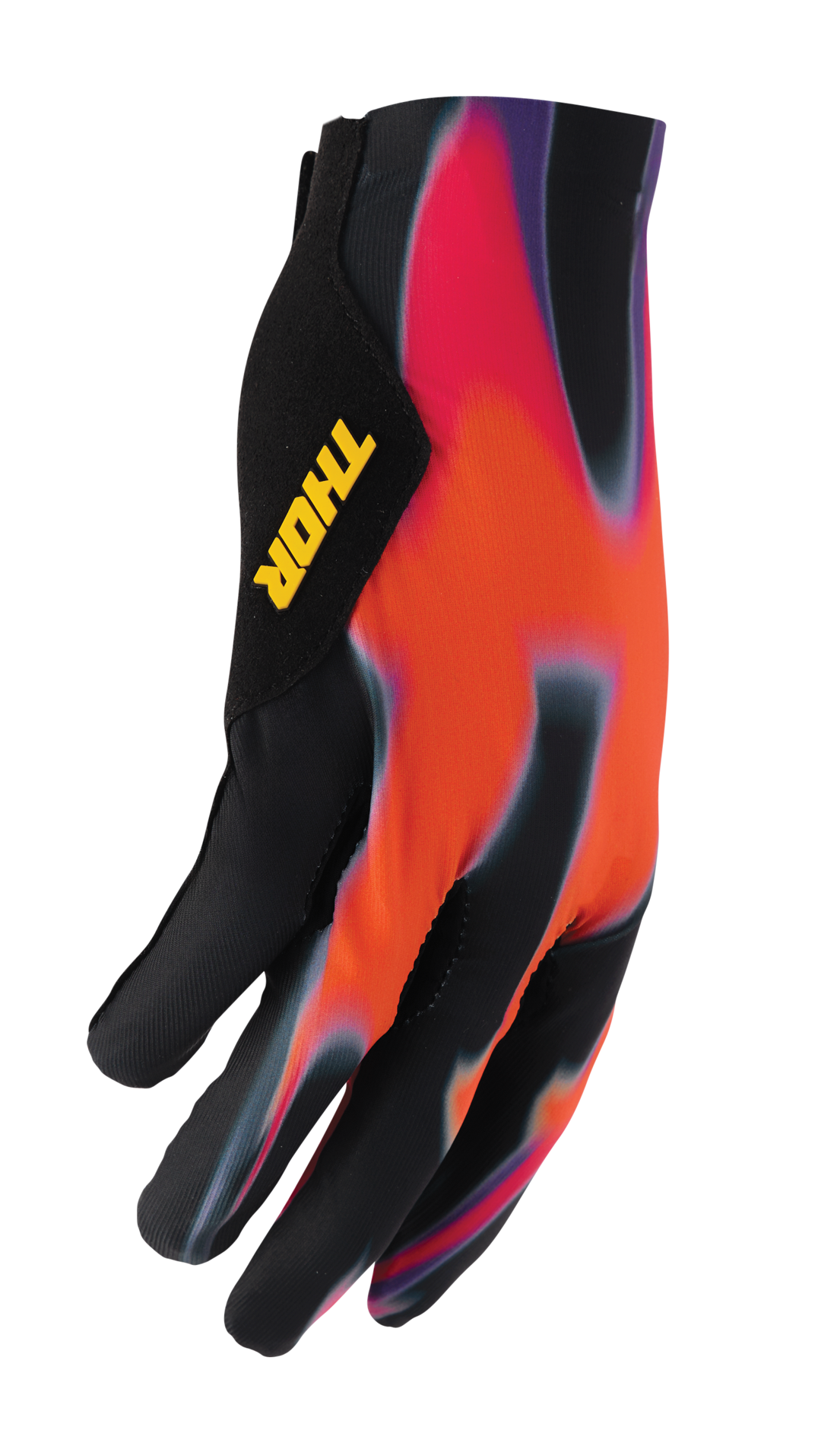 Motokrosové / MTB rukavice s jednovrstvou dlaní THOR SPORTMODE INFERNO barva oranžová/fialová