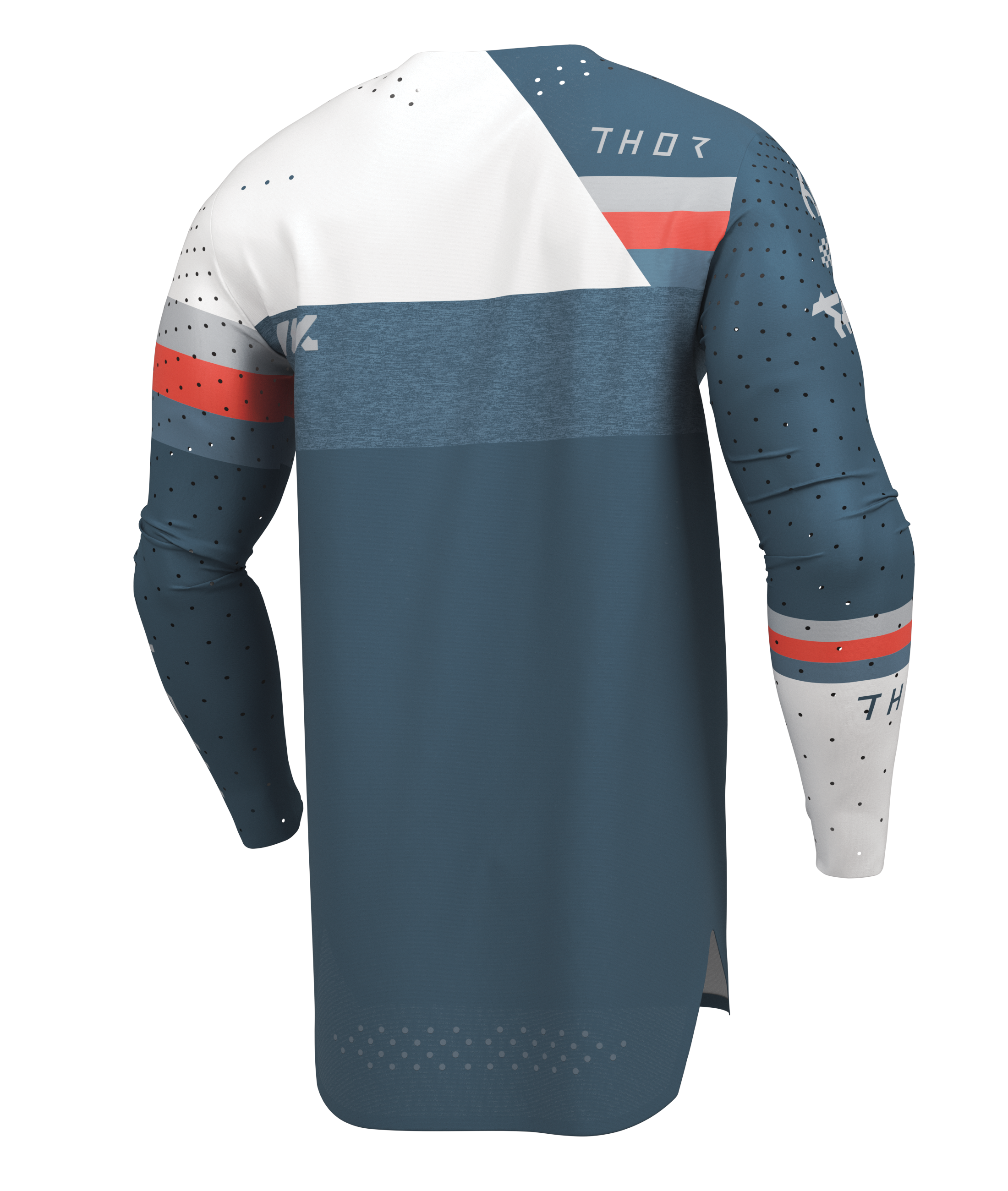 Lehký a pružný motokrosový - enduro dres THOR SPORTMODE LEAGUE barva šedomodrá/bílá