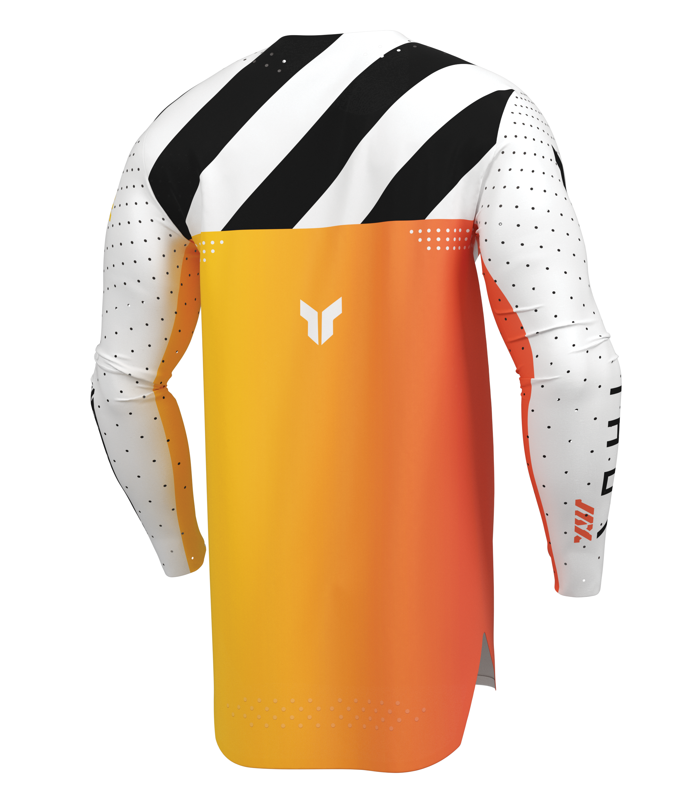 Lehký a pružný motokrosový - enduro dres THOR SPORTMODE SYNTH barva bílá/oranžová/žlutá