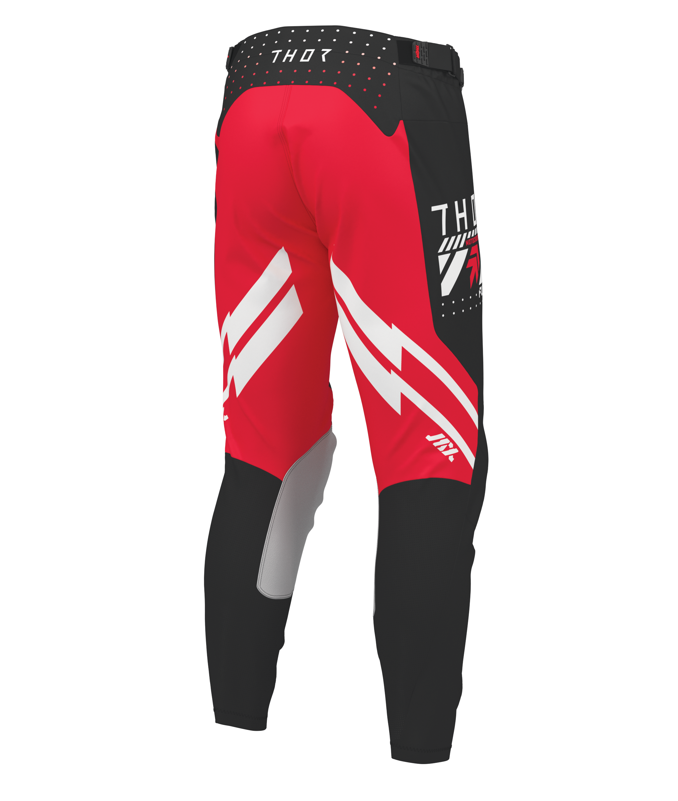 Motokrosové / enduro kalhoty THOR LAUNCHMODE FUTURA barva černá/červená 