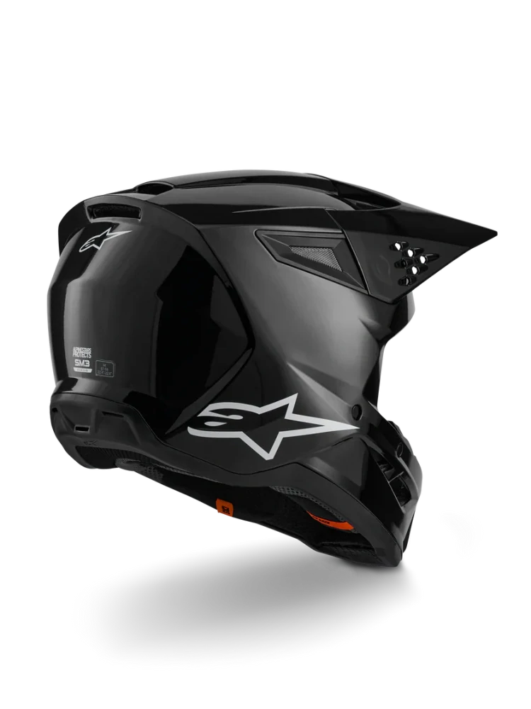 Motokrosová přilba ALPINESTARS SM3 / SM-3 / S-M3 / 8300426-1180 BLACK GLOSS černá lesklá