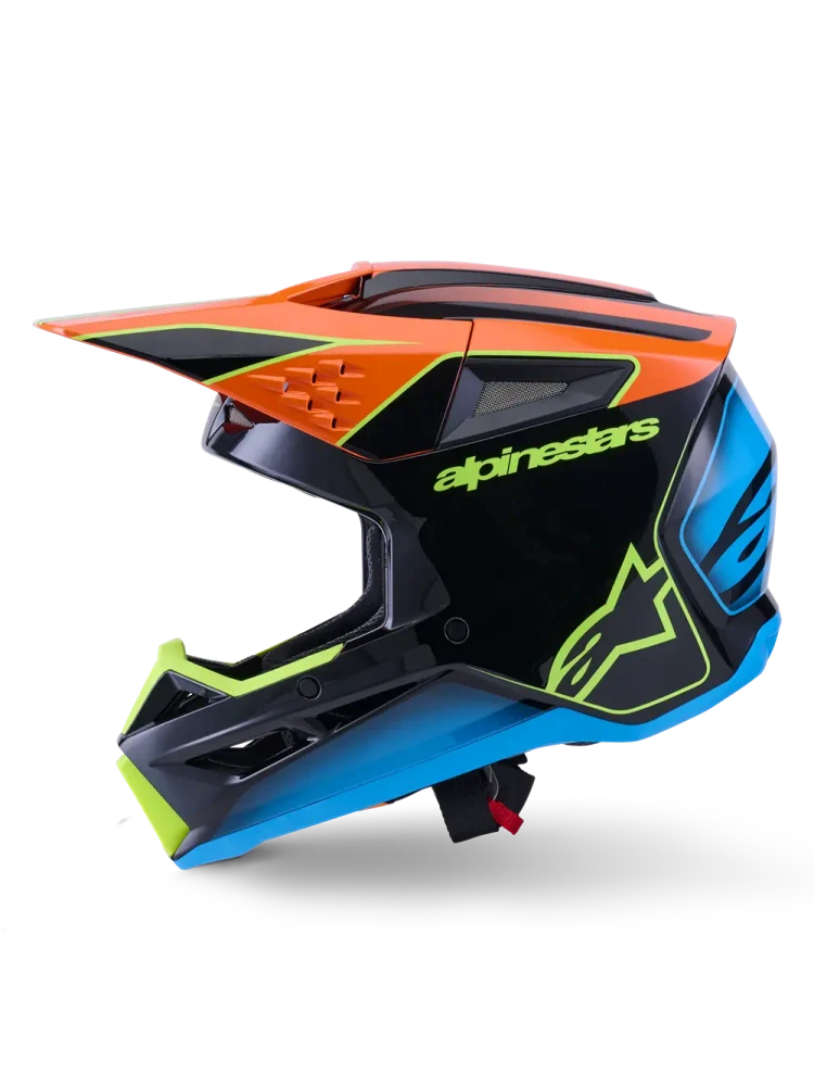 Motokrosová přilba ALPINESTARS SM3 / SM-3 / S-M3 / 8300526-1455 FRAY černá/oranžová/žlutá