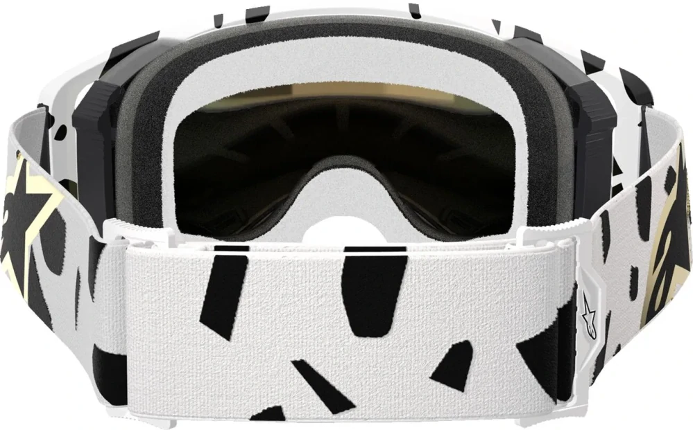 a Motokrosové / enduro brýle ALPINESTARS GOGGLE SUPERTECH CORP 5100325-2044 barva bílá/oranžová, zlaté zrcadlové plexi 