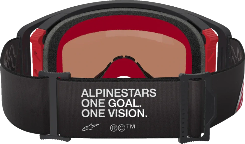 Motokrosové / enduro brýle ALPINESTARS GOGGLE SUPERTECH CORP 5100325-1434 barva červená/černá, stříbrné zrcadlové plexi 